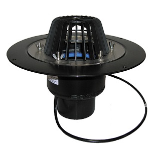 Кровельная водосточная воронка с электрообогревом HL-62/1/1