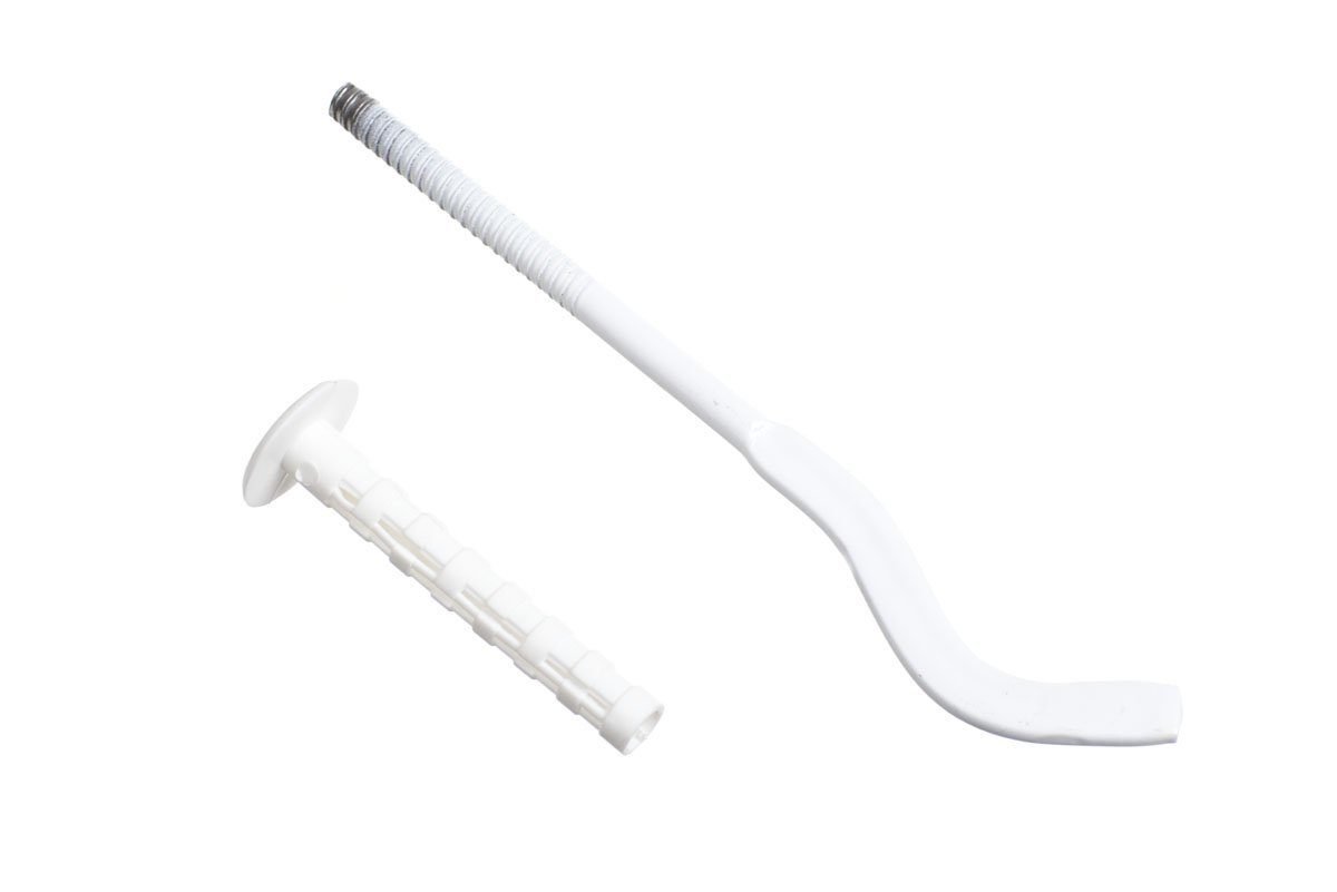 Кронштейн белый для алюм. радиаторов с дюбелем