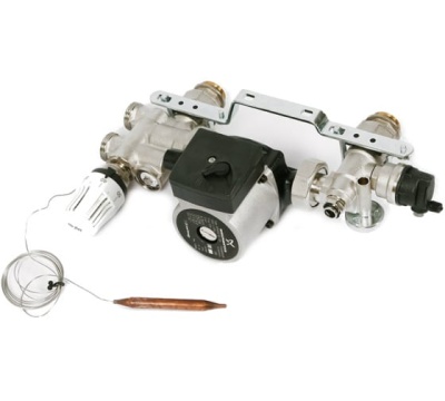 Насосно-смесительная группа SOLOMIX 1", с насосом Grundfos UPSO 25-65 130, АВЕРС ГК