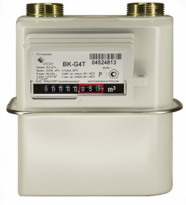 Счетчик газа BK G4 T правый, АВЕРС ГК