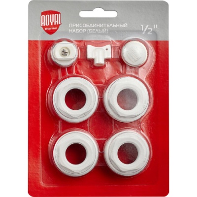 Комплект переходн. Royal Thermo 1"х1/2" white в блистере, АВЕРС ГК
