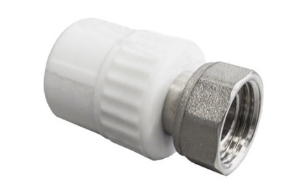 Муфта ПП с метал. вст. и накидной гайкой 25х3/4 бел., АВЕРС ГК