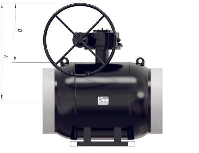 Кран шаровый ALSO КШ.Ф.П. Ду250 Ру1,6МПа с редуктором, АВЕРС ГК