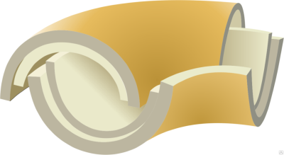 Отвод ППУ 45гр.без покр. 630х60 , АВЕРС ГК