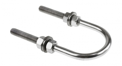 Хомут U-образный 15-21мм (в компл.: 4 гайки, 4 шайбы М6) оцинкованная сталь, АВЕРС ГК