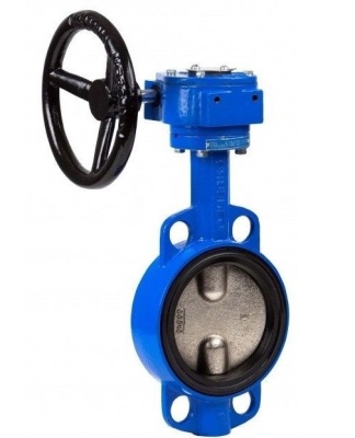 Затвор чуг. Ду150 поворот диск. с редуктором, АВЕРС ГК