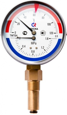 Термоманометр ТМТБ-31Р.1 (0-150С)(0-1,6 МПа) G1/2.2,5, АВЕРС ГК