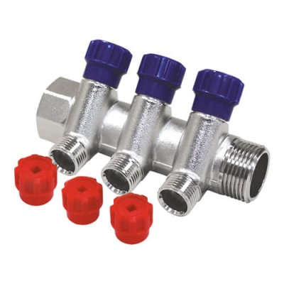 Коллектор с шар. кранами 3/4"х1/2" нар. 2 выхода ALT, АВЕРС ГК